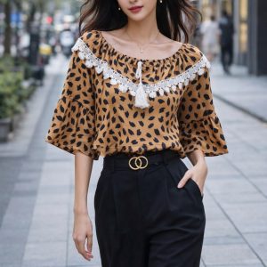 شومیز یقه دانتل