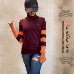 بافت یقه-اسکی آستین راه-راه