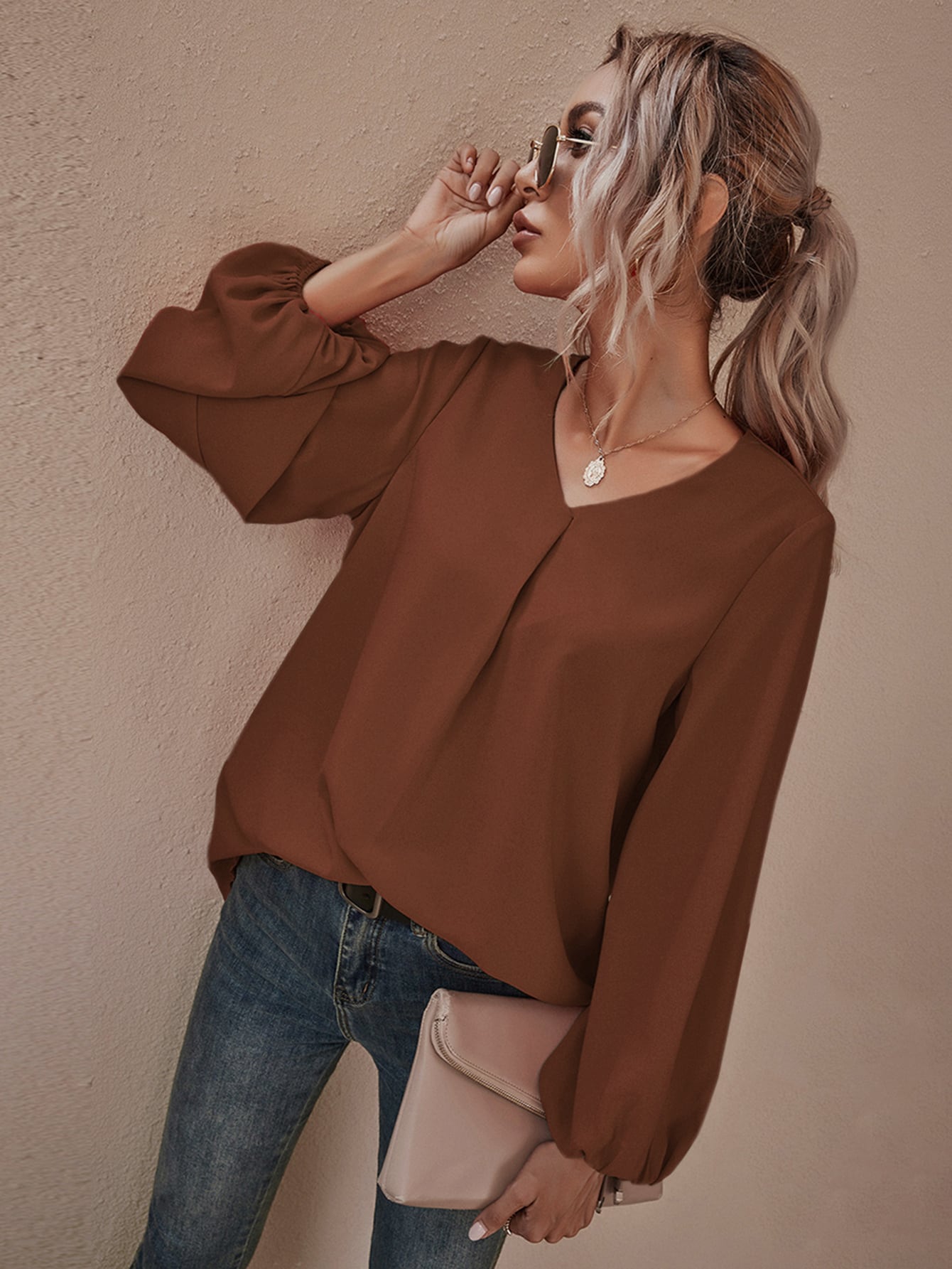 شومیز ساتن SHEIN - Image 4