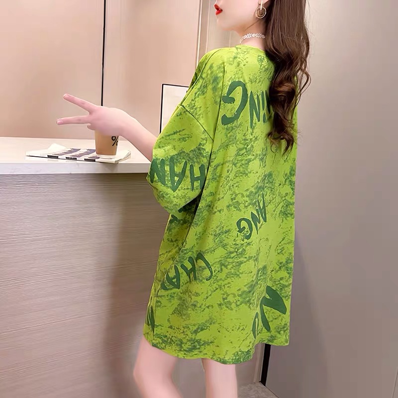 تیشرت حروفی سبز نارنجی - Image 5